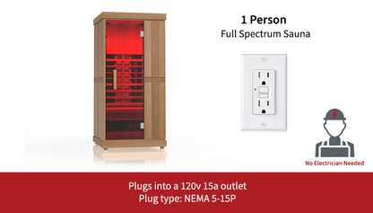 1 Person Full Spectrum Infrared Sauna - FD-1