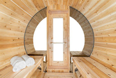 4 person Panoramic Barrel Sauna Kit