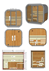 4 Person Outdoor Sauna - Model CL5G