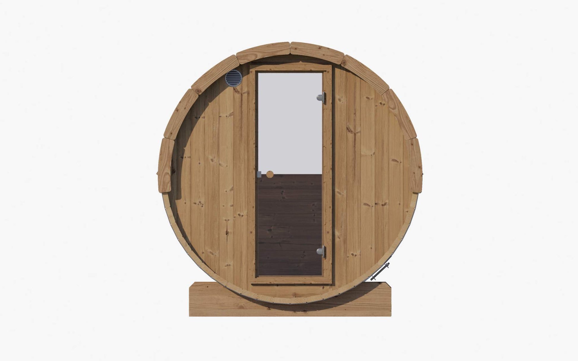 4 Person Barrel Sauna w/ Rear Window - E7W
