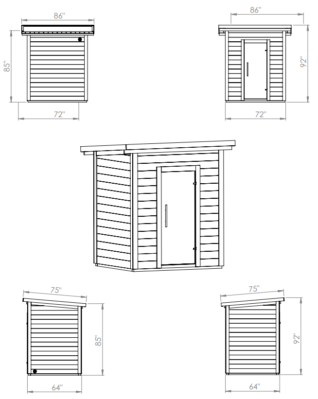 4 Person Outdoor Sauna