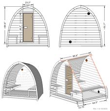 6 Person Outdoor Pod Sauna