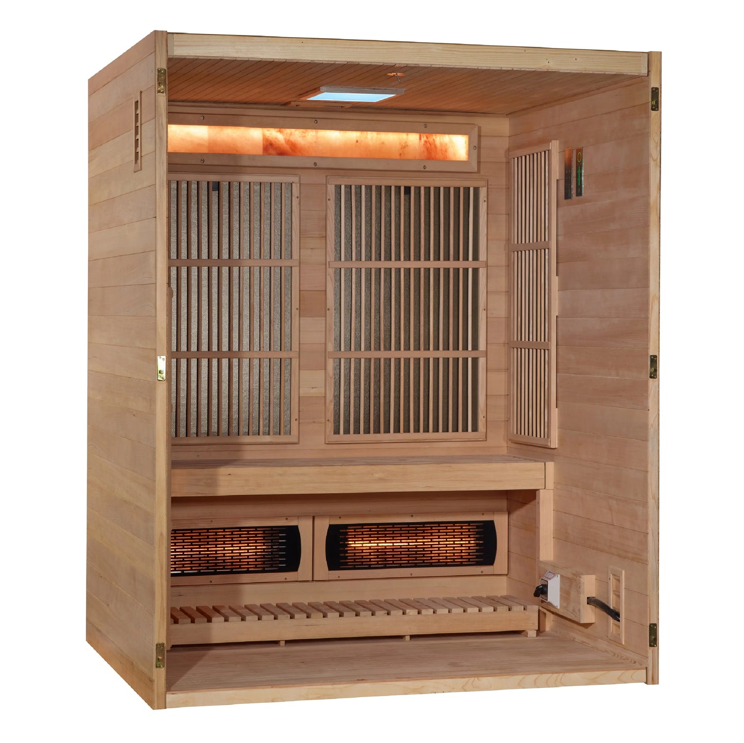 3 Per Hybrid Indoor Sauna (Full Spectrum and Harvia Traditional Stove) - Soria