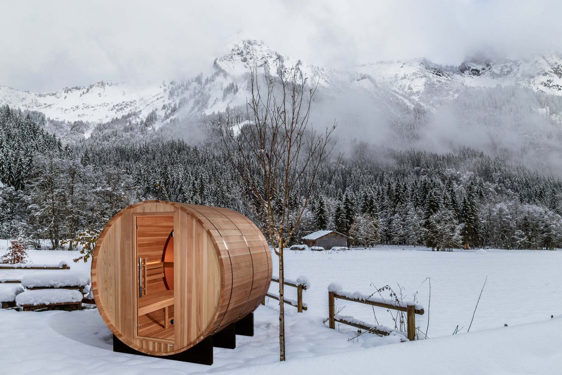 4 Person Barrel Sauna