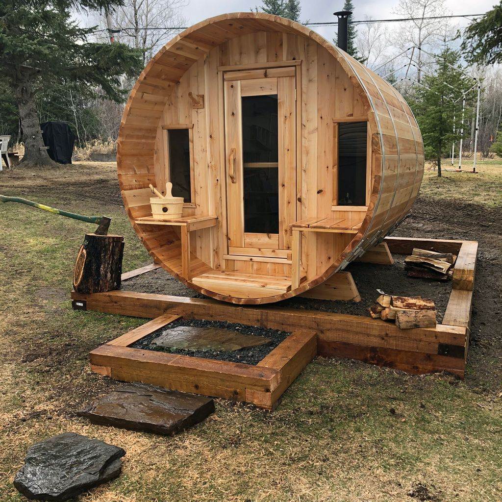 4 person barrel sauna