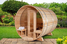 4 person Panoramic Barrel Sauna Kit