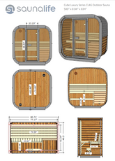 2 Person Outdoor Sauna - Model CL4G