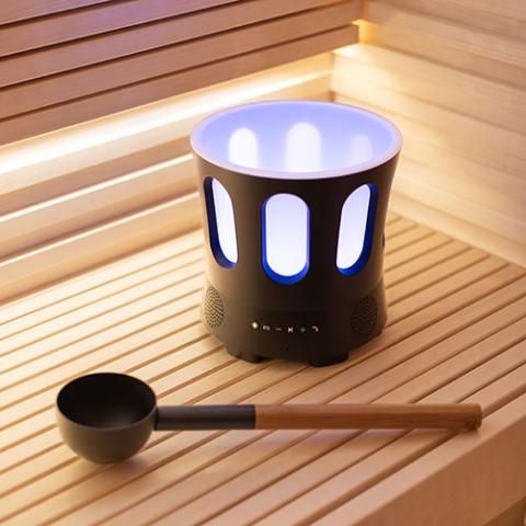 Bluetooth Speaker, Sauna Bucket, with Lights