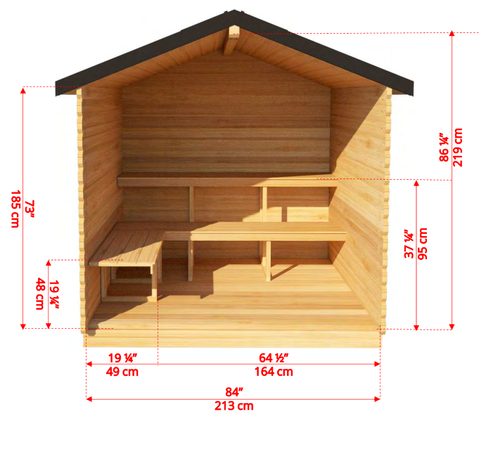 6 person cabin sauna