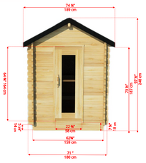 3 person cabin sauna