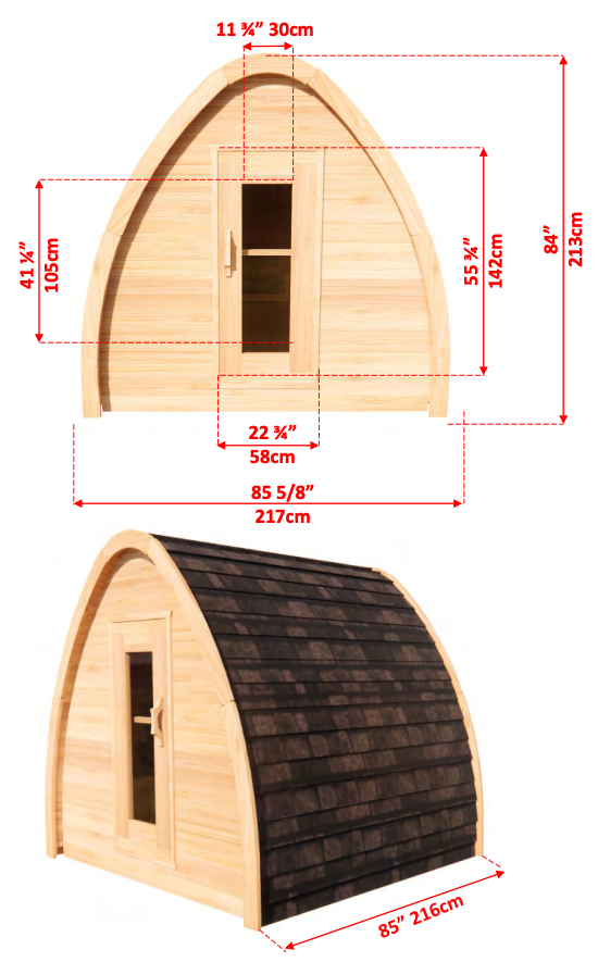 4 Person miniPOD Sauna