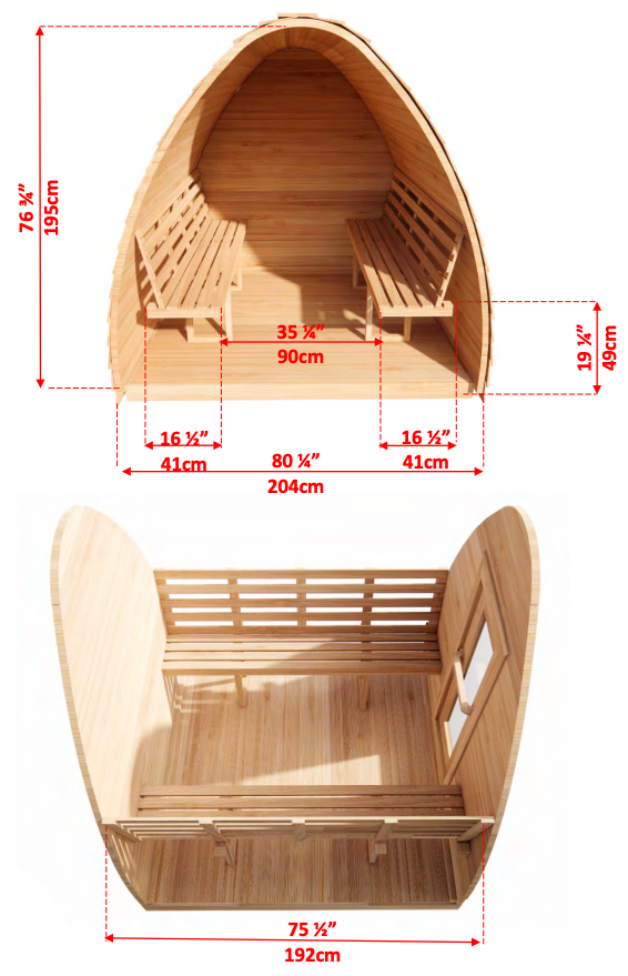 4 Person miniPOD Sauna