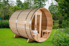 4 person Panoramic Barrel Sauna Kit