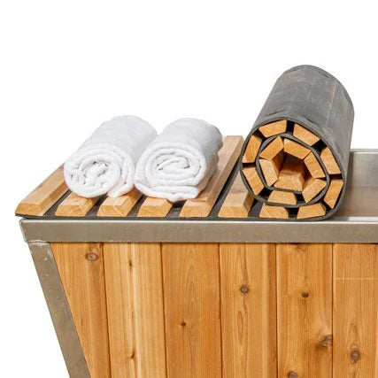 Knotty Cedar Roll Up Cover (purchased with tub)