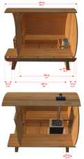 4 person barrel sauna kit